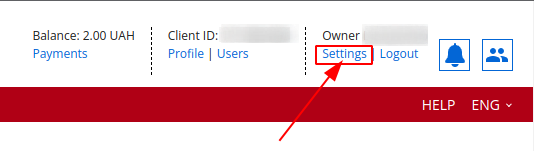 Settings CP hosting